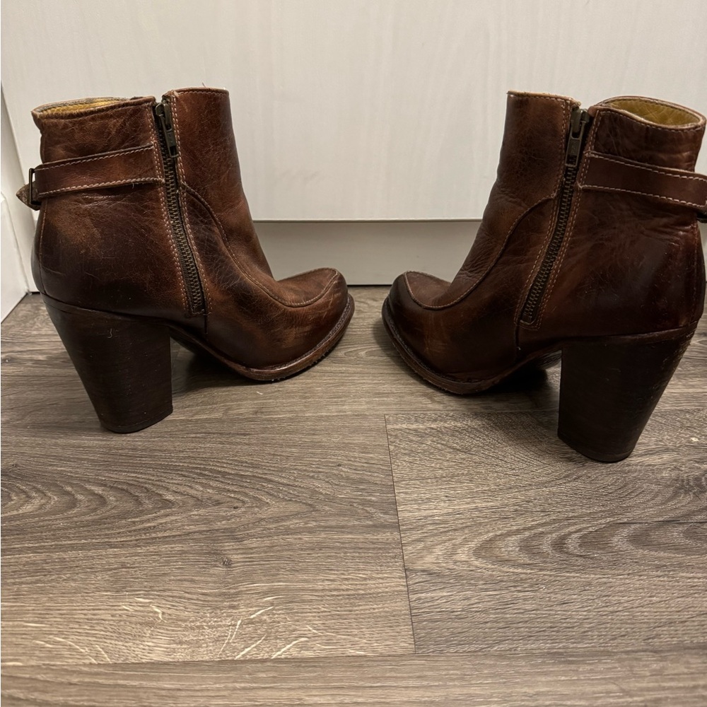BED|STU Isla Distressed Brown - Teak Leather Ankle Boots - Picture 6 of 9